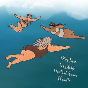 NWOT Plus size neutral mystery swimwear box